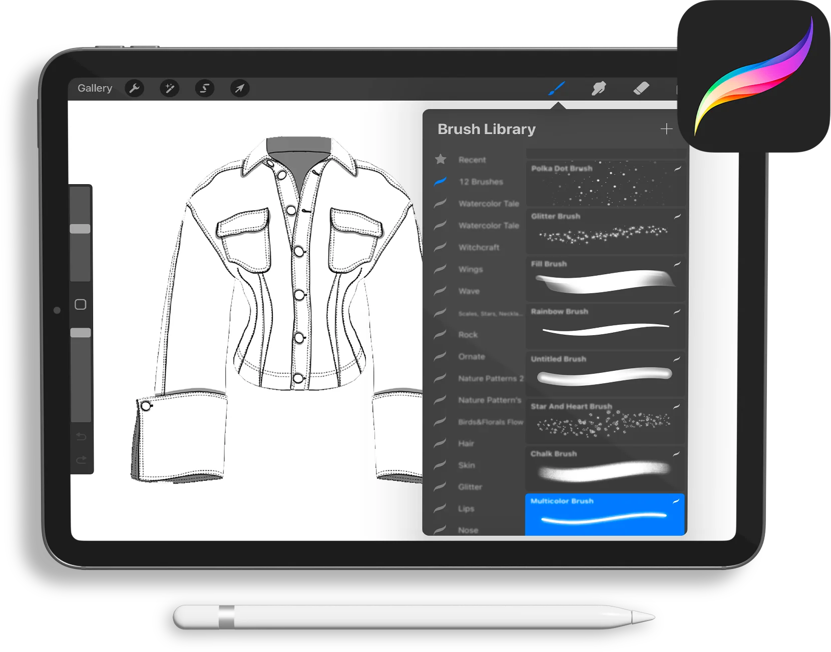 Procreate Brushes for Fashion Design